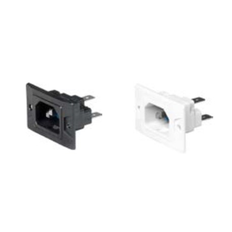 3-134-880, Schurter IEC appliance inlets, 70°C, snap-in mounting, 6080 series