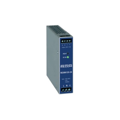 REDIIN120-48, Recom DIN rail switching power supplies, 120W, REDIIN120 series