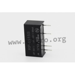 RP-0505S/P, Recom DC/DC converters, 1W, SIL7 housing, for medical technology, RP series