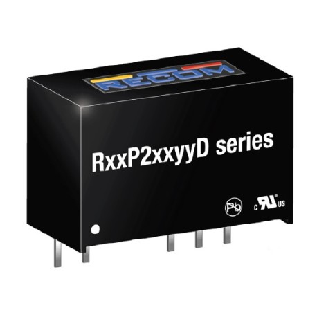 R12P21503D, Recom DC/DC converters, 2W, SIL7 housing, for SiC and IGBT applications, RxxP2xxyy series