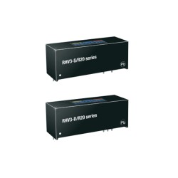 RHV3-1224S/R20, Recom DC/DC converters, 3W, SIP16 housing, RHV3 series