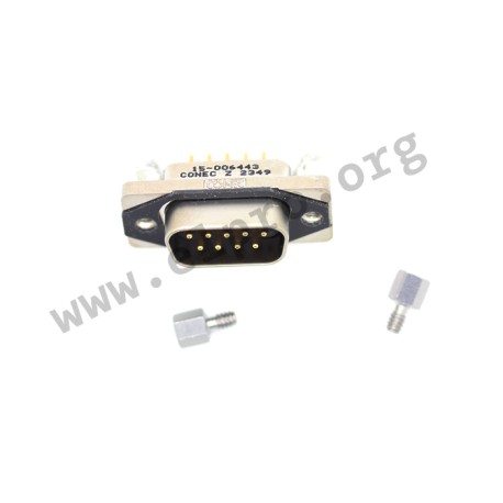 15-006443, Conec pin strips, IP67, snap-in, soldering pins, straight, 15-0006_ SlimCon series