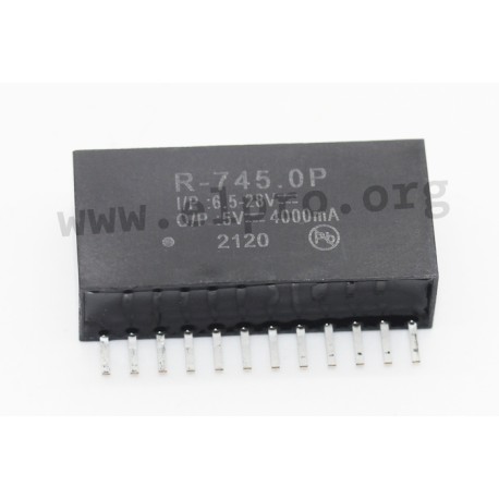 R-743.3P, Recom DC/DC switching regulators, 2 to 4A, SIL12 housing, R-7xxx series