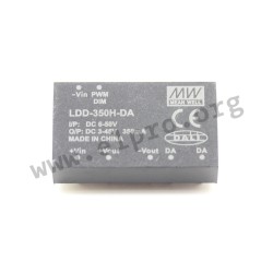 LDD-350H-DA, Mean Well DC/DC step-down LED drivers, LDD series