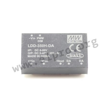 LDD-350H-DA, Mean Well DC/DC step-down LED drivers, LDD series