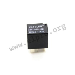 AZ977-1C-12D, Zettler high current relays, 20A, 1 changeover contact, AZ977 series