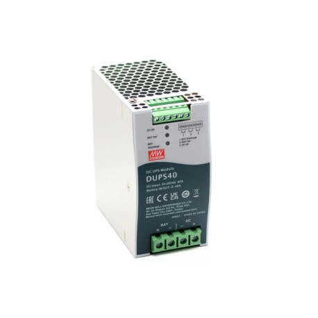 DUPS40, Mean Well DIN rail DC UPS controllers, 40A, DUPS-40 series