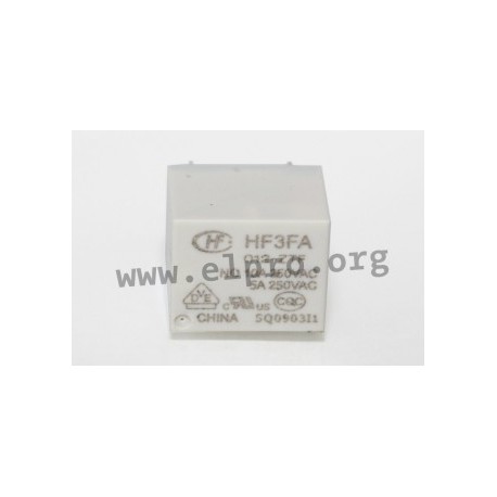 HF3FA/024-ZTF, Hongfa PCB relays, 10A, 1 changeover contact, HF3FA series