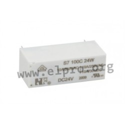 S7001C5W, NF Forward PCB relays, 10A, 1x changeover or 1x normally open contact, S7 series