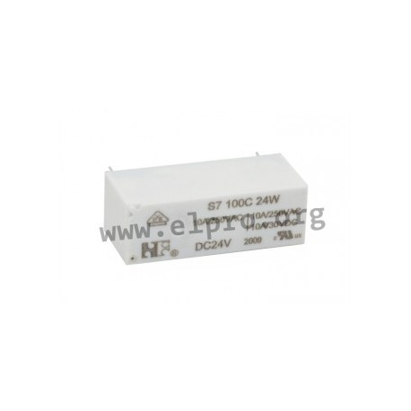 S7001E5W, NF Forward PCB relays, 10A, 1x changeover or 1x normally open contact, S7 series