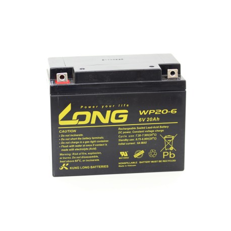 WP20-6, Kung Long lead-acid batteries, 6 volts, WP series