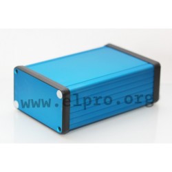 1455L2201BU, Hammond diecast extruded aluminium enclosures, with aluminium end panels, 1455 series