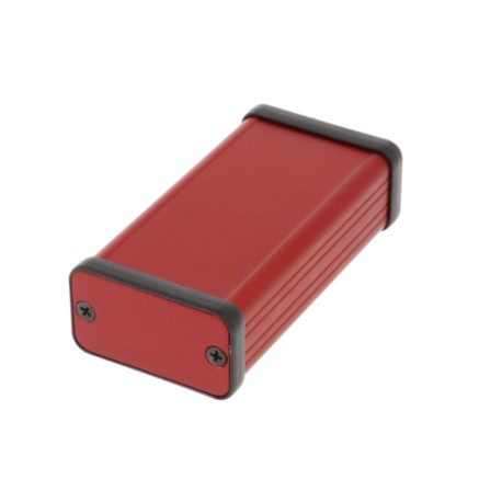 1455D801RD, Hammond diecast extruded aluminium enclosures, with aluminium end panels, 1455 series