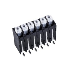 AK4601/2KD-3.5-V-P3.3-BK-HT, PTR Hartmann spring terminal blocks with a confirmation push button, 3,5mm, vertical, AK4601 series