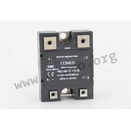 WG660-D25Z, Comus solid state relays, 125A, 660V, thyristor output, WG 660 D series