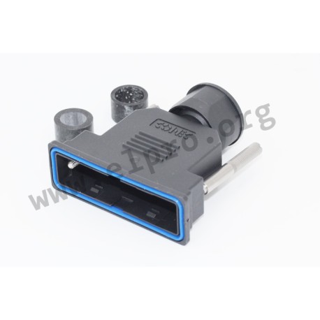 15-004680, Conec D-sub backshells, plastic, straight cable entry, 15-0046 and 15-0047 series