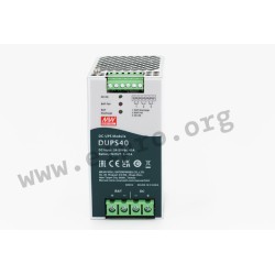 DUPS40, Mean Well DIN rail DC UPS controllers, 40A, DUPS-40 series