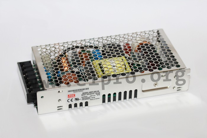 Mean Well switching power supplies, 200W, for medical technology