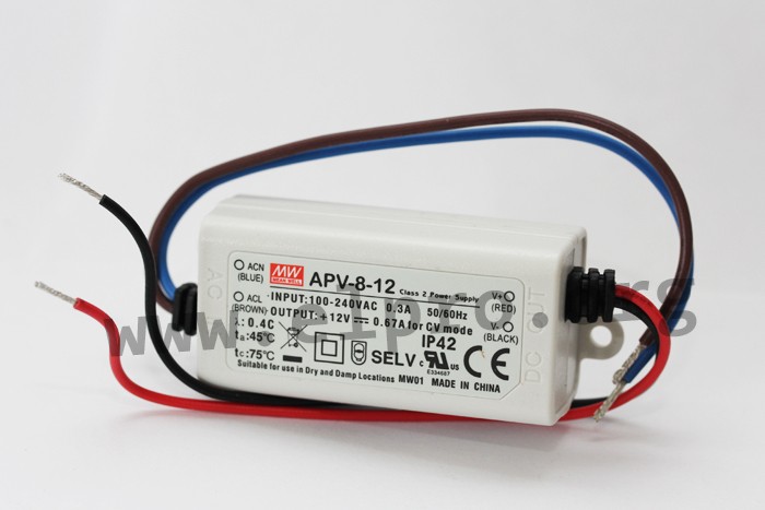 Mean Well Led Drivers W Ip Constant Voltage Apv Series Elpro Elektronik